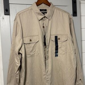 Banana Republic Men’s Light Tan Shirt Jacket Sz XL NWT
